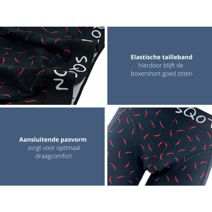 Heren boxershorts SQOTTON® 6 stuks Chill
