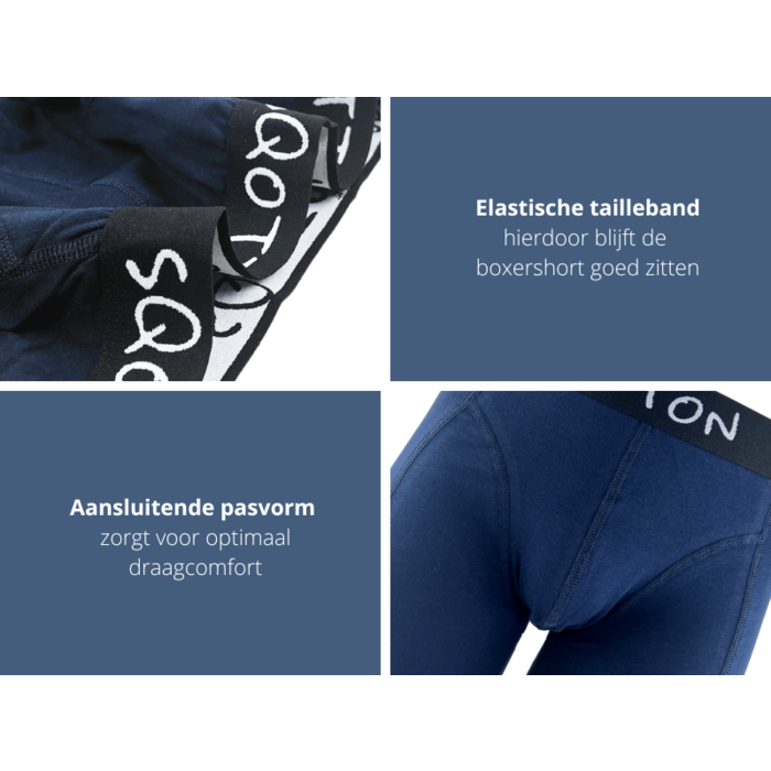 Herenboxershorts  SQOTTON®  6 stuks Basic/Classic