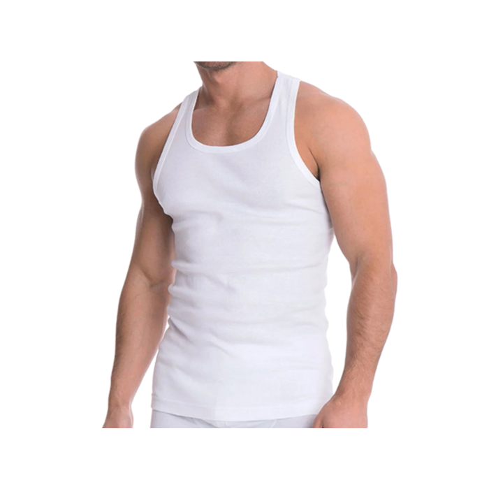 9 stuks Halterhemd 100% Katoen Wit