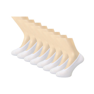 8 paar Footies platte naad wit