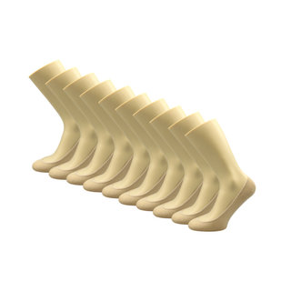 10 paar Dames kousenvoetjes katoen naadloos beige