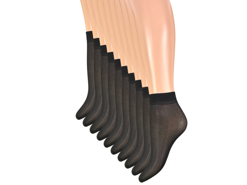 10 paar pantysokken 20 denier zwart
