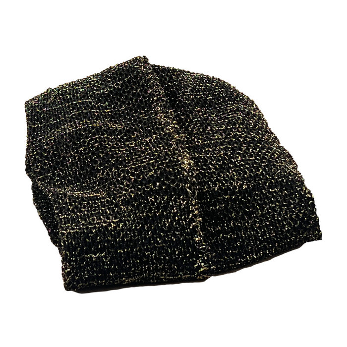 Glitterpanty visgraat zwart-goud