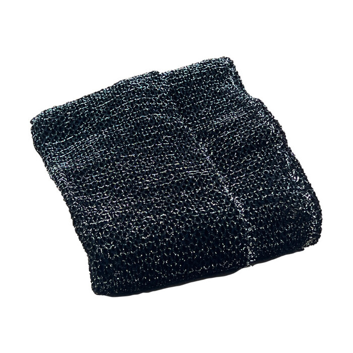 Glitterpanty visgraat zwart-zilver