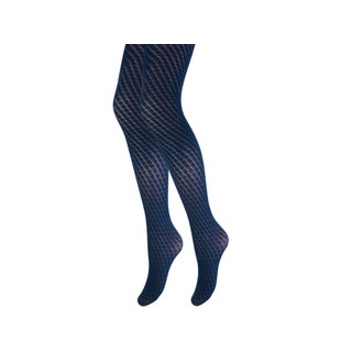Fashion panty met wafelmotief marineblauw