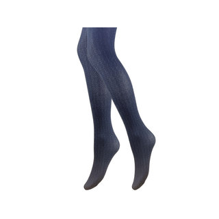 Panty zigzag motief 60 Den zwart/navy