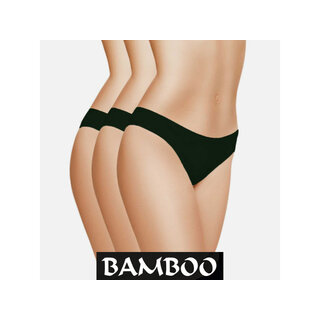 3 stuks Bamboe ondergoed dames slips zwart