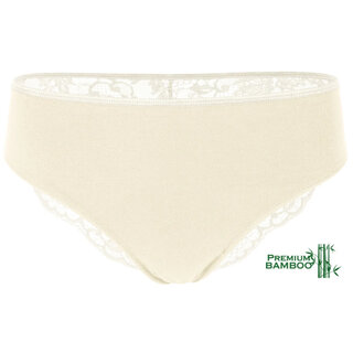 Damesslip met kant bamboe ondergoed champagne