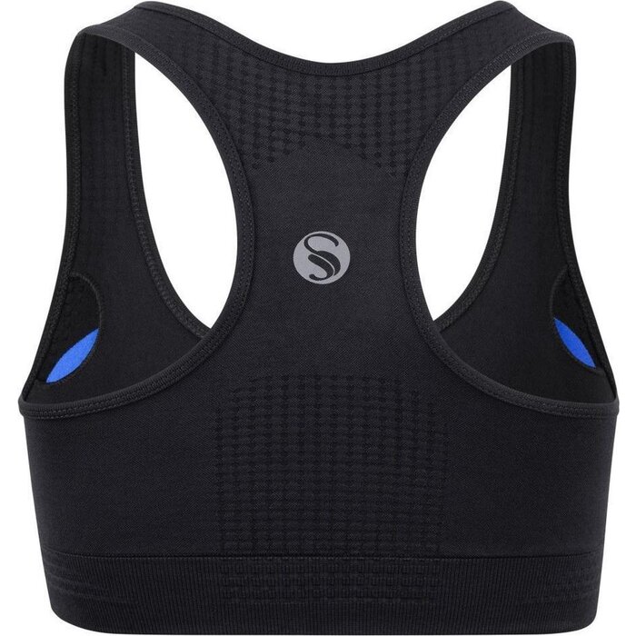 Padded sportbeha racerback naadloos zwart
