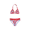 Bikini aardbeien blauw/rood