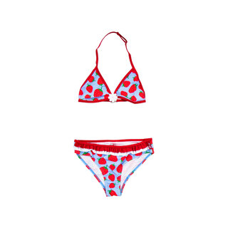 Bikini aardbeien blauw/rood