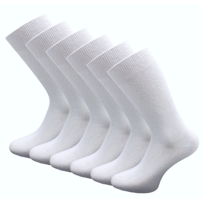 6 paar Herensokken naadloos wit