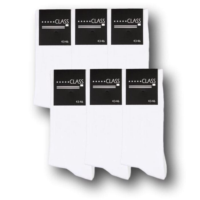 6 paar Herensokken naadloos wit