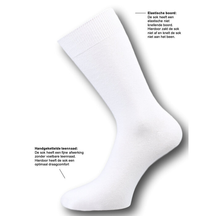 6 paar Herensokken naadloos wit