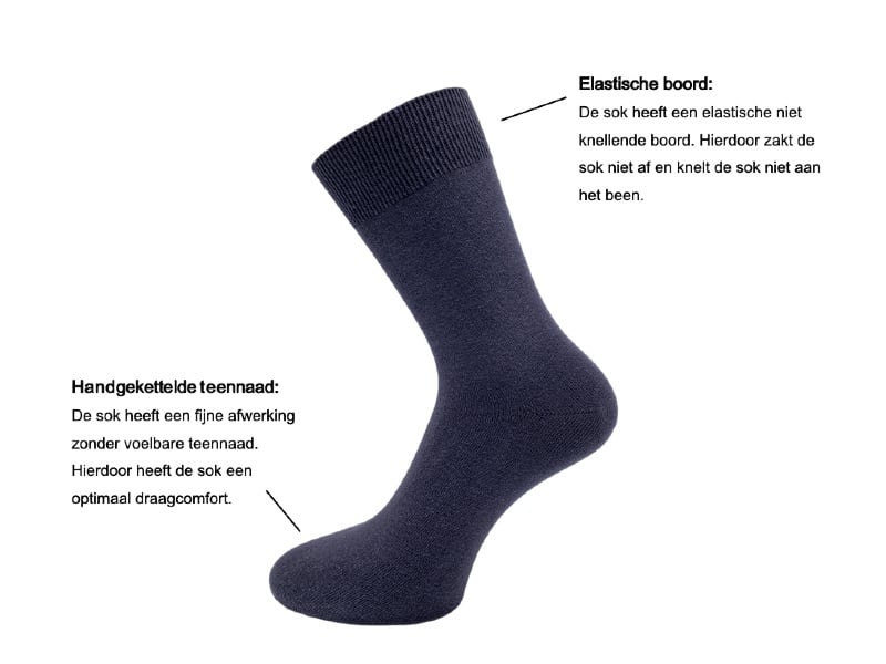 6 paar Herensokken naadloos antraciet