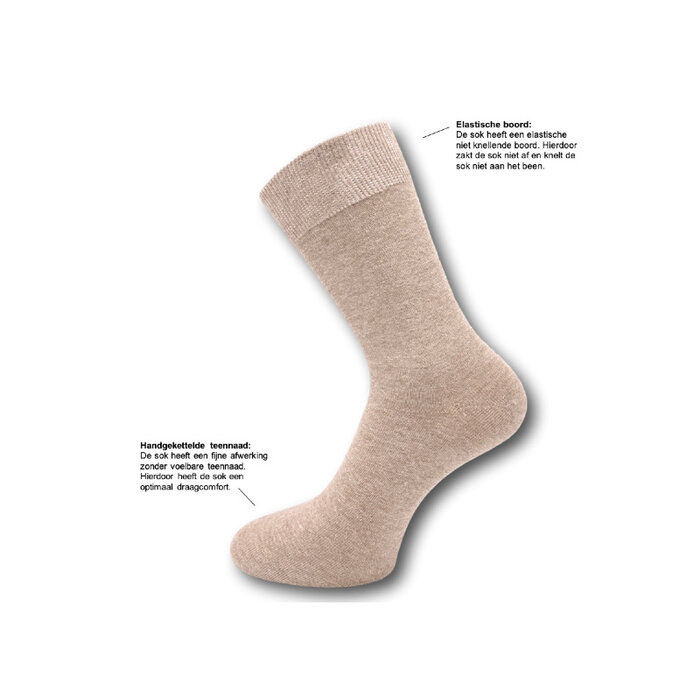 6 paar Herensokken naadloos zand