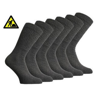 6 paar Bonanza werksokken light basic antraciet