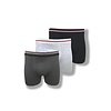 3 stuks Basic Boxershorts katoen zwart-grijs-antraciet