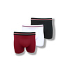 3 stuks Basic Boxershorts katoen rood-wit-zwart