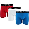 Heren boxershorts 3 stuks rood/wit/blauw