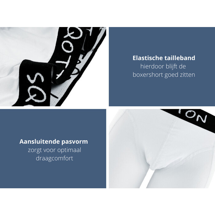 Heren boxershorts 3 stuks rood/wit/blauw