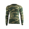 Heren thermoshirt met lange mouwen camouflage groen