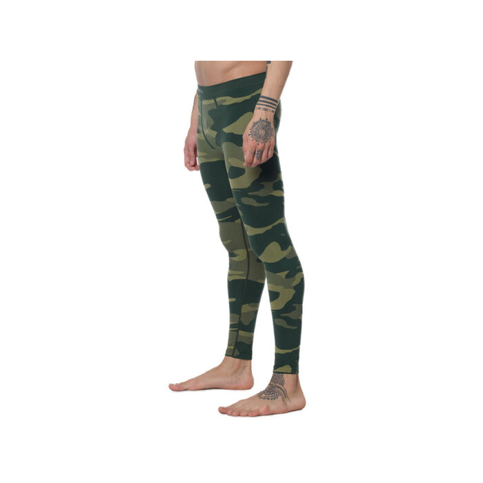 Heren Thermoset thermopak lang camouflage groen
