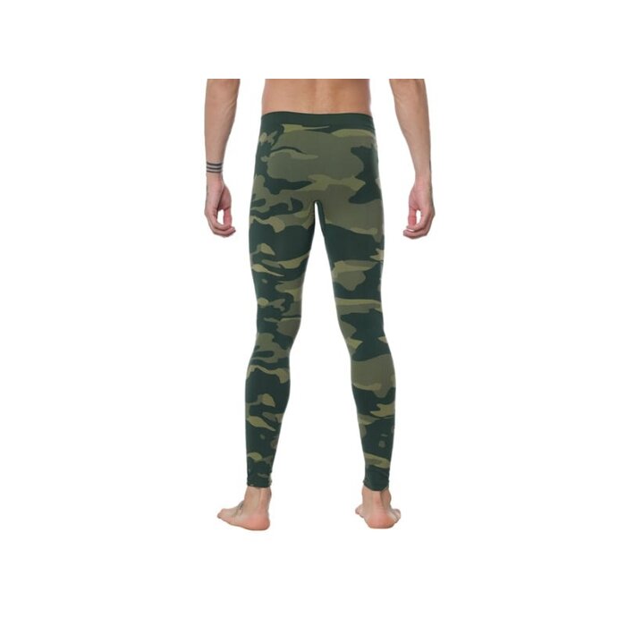 Heren Thermoset thermopak lang camouflage groen