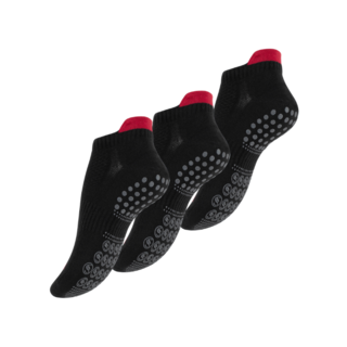 3 Paar STARK SOUL® Sneakersokken met antislipzool Zwart