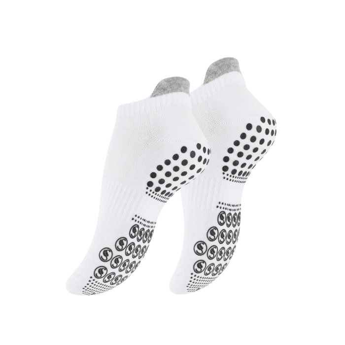 3 Paar STARK SOUL® Sneakersokken met antislipzool Wit