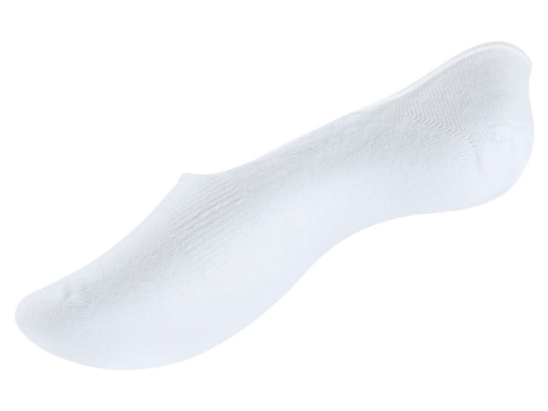 8 paar Dames footies Invisible sneakersokken - Siliconen hiel Wit -  Sqotton.nl