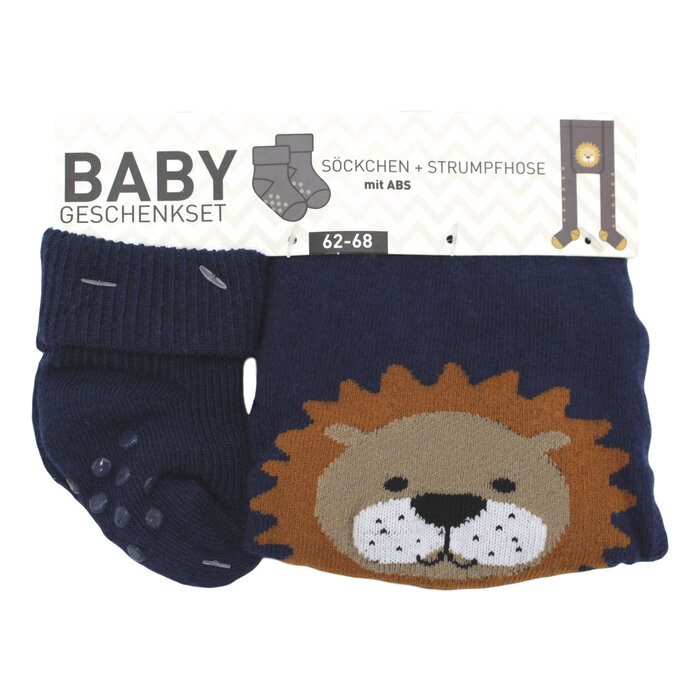 Maillot en anti-slip sokken baby geschenkset leeuw