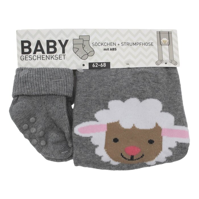 Maillot en anti-slip sokken baby geschenkset schaap