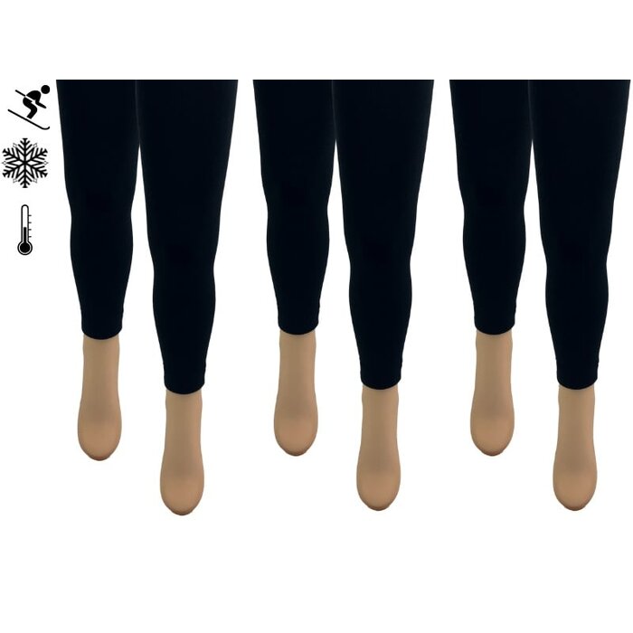 3 stuks kinder thermolegging zwart