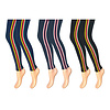 3 stuks Kinderlegging multicolor strepen marine-zwart