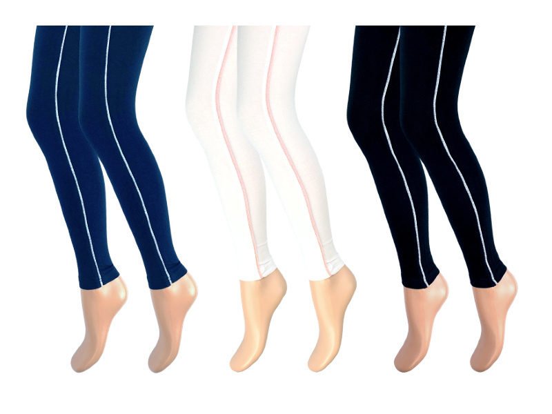 3 stuks Kinderlegging glitter streep marine-wit-zwart