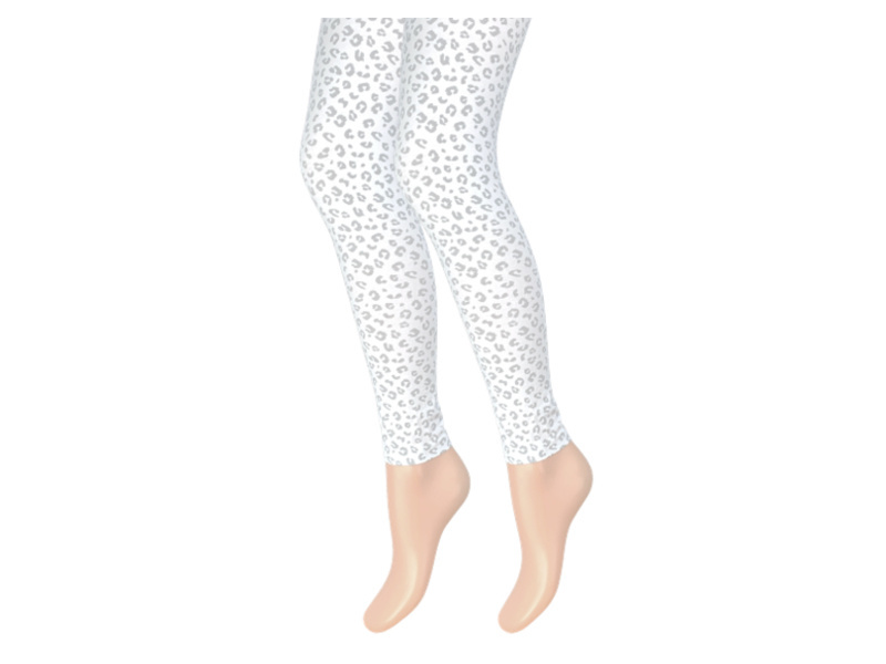 Kinderlegging luipaard print wit-grijs