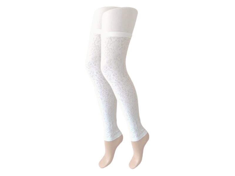 Kinderlegging gebloemd motief wit katoen