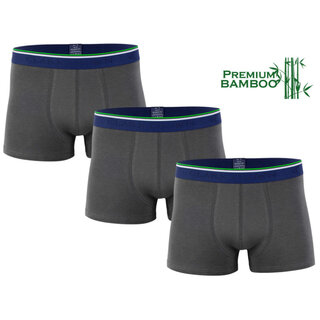 3 stuks Heren boxershort  Bamboe Ondergoed Antraciet