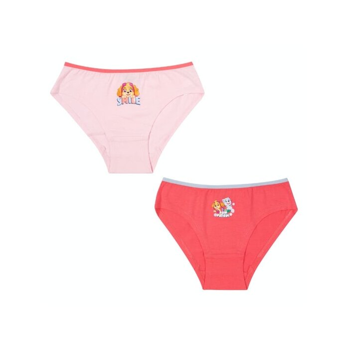 2 Pack Meisjes slips PAW Patrol katoen koraal/roze