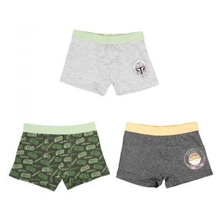 3 Pack Star Wars Jongens boxershorts grijs-groen-antraciet