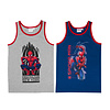 2 pack Jongens onderhemden Spider-Man grijs/blauw