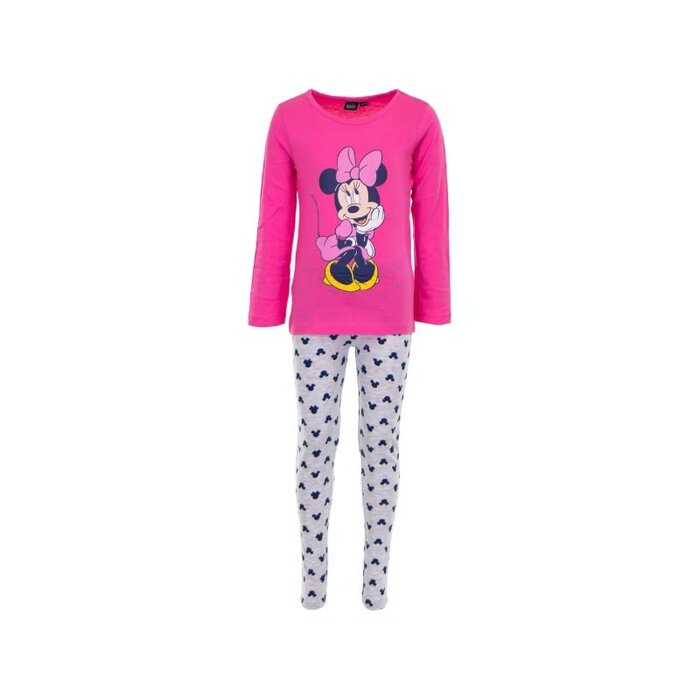 Kinderpyjama Minnie Mouse roze/grijs
