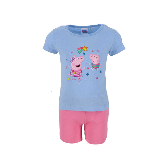 Kinderpyjama shortama Peppa Pig blauw