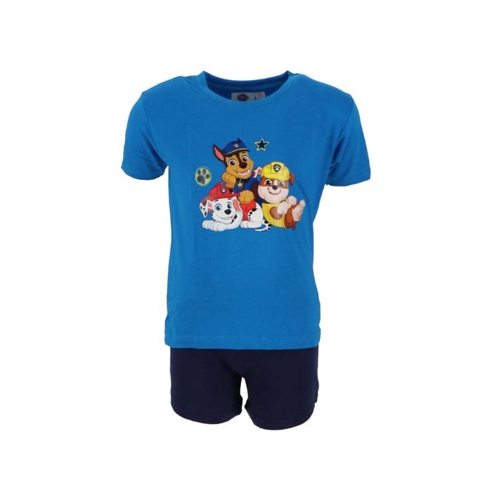Kinderpyjama shortama Paw Patrol blauw