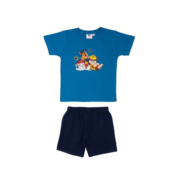 Kinderpyjama shortama Paw Patrol blauw