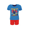 Kinderpyjama shortama Fireman Sam blauw/rood