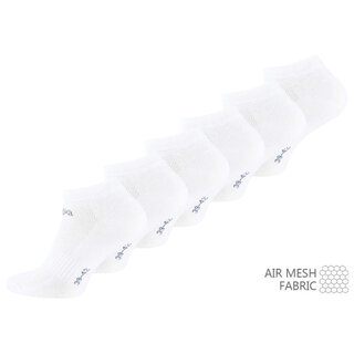 KAPPA®  Sneakersokken met air mesh 6 paar wit