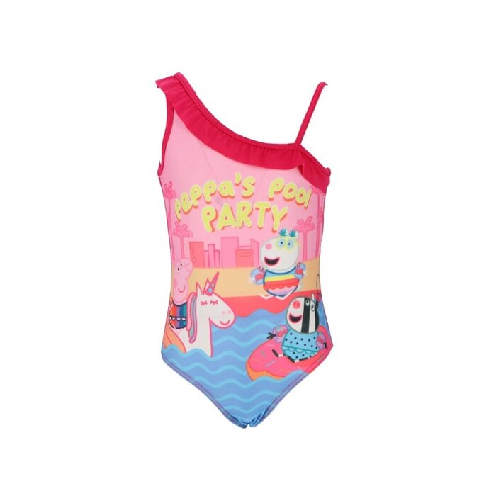 Meisjes badpak peppa pig donker roze
