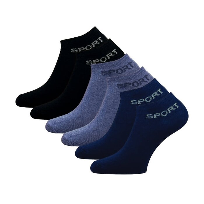 6 paar basic dames sneakersokken jeans